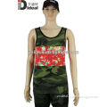 Men's cutom made tank top/camouflage tank top/100%cotton fashion tank top